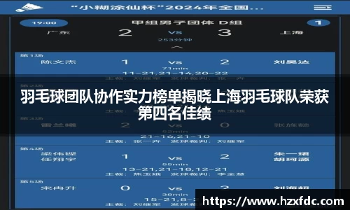 羽毛球团队协作实力榜单揭晓上海羽毛球队荣获第四名佳绩